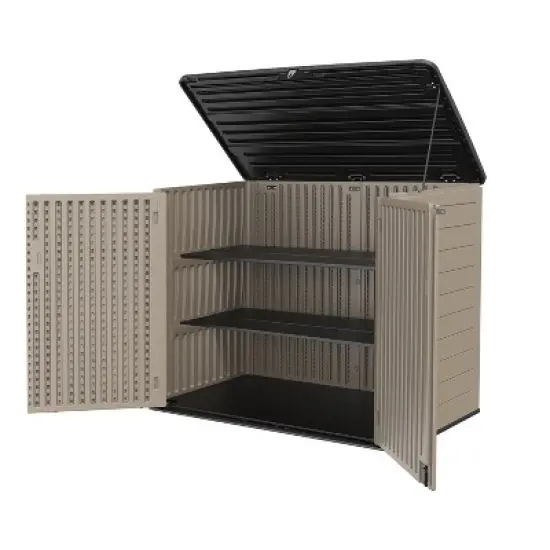 WELLFOR 275 gal Storage Deck Box Brown image {7}