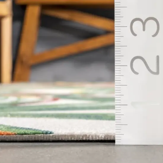 nuLOOM Contemporary Floral Lindsey Indoor/Outdoor Patio Area Rug image {2}