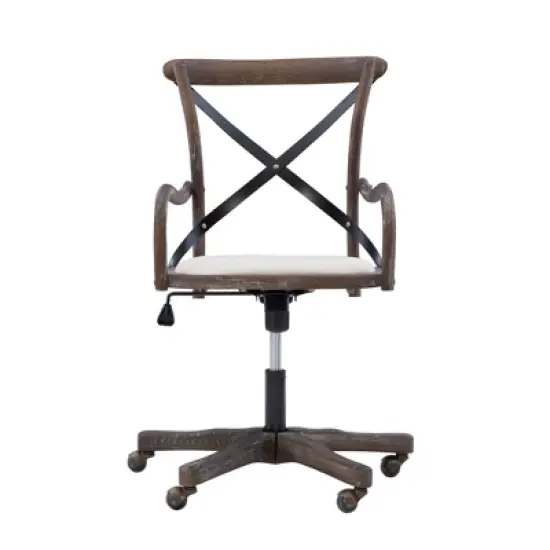 Carson Caf&eacute; Office Chair Gray - Linon image {2}