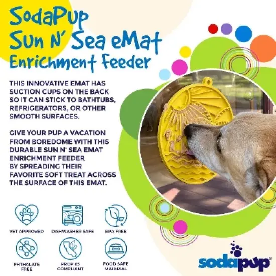 Sun n' Sea eMat Enrichment Lick Mat With Suction Cups image {1}