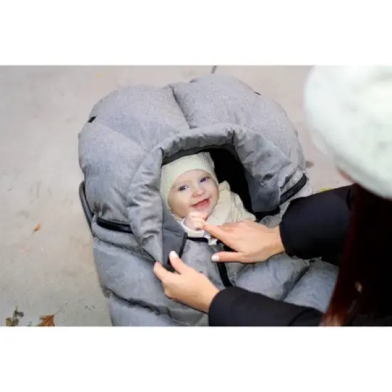 7AM Enfant Car Seat Cocoon Cover - Heather Gray image {4}