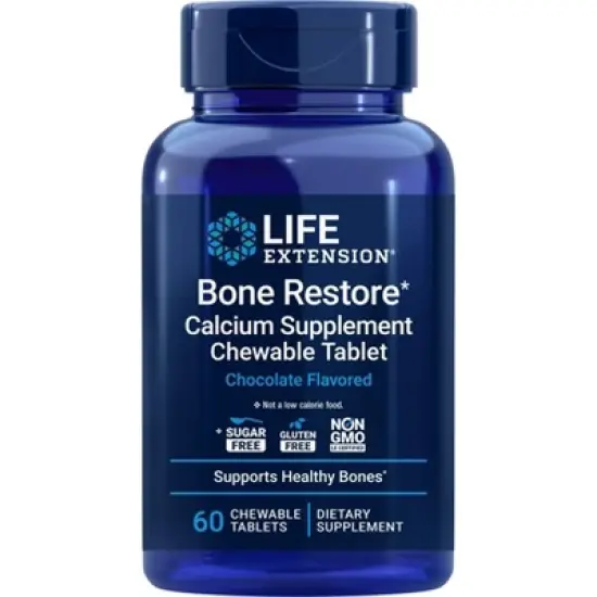 Bone Restore Chocolate Sugar Free by Life Extension  -  60 Chewable Tablets image {2}