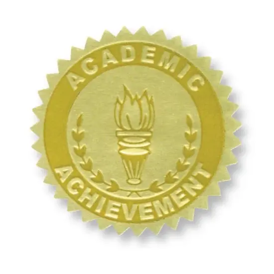 Flipside Hayes Publishing Gold Foil Embossed Academic Achievement Certificate Seals 54 Per Pack 3 image {1}