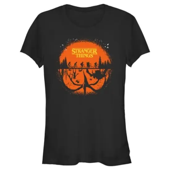 Junior's Stranger Things Two Planes Collide T-Shirt image {3}