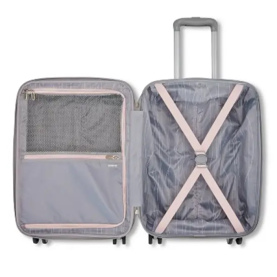 American Tourister Modern Hardside Carry On Spinner Suitcase - Coral Palms: Multicolored Botanical 4-Wheeler image {6}