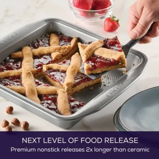 Circulon 9" Square Cake Pan Gray image {2}