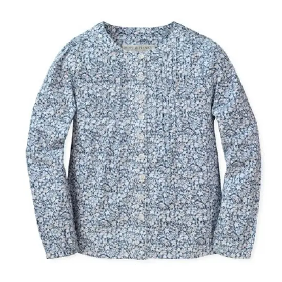 Hope & Henry Girls' Pleated Button Down Blouse, Infant image {4}