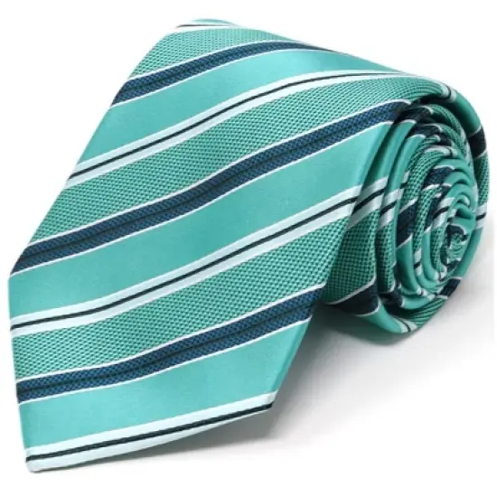 Men's Diagonal Stripe Micro Fiber Poly Woven Regular Neck Tie image {7}