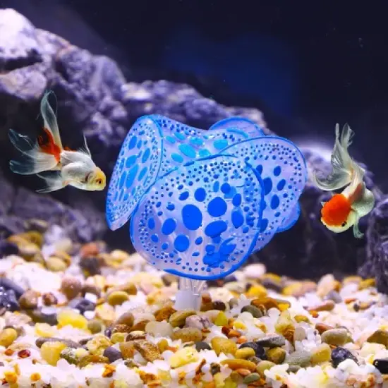 Unique Bargains Simulation Glowing Silicone Aquarium Simulation Coral image {1}