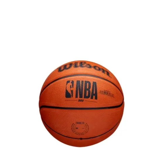 Wilson NBA Authentic Mini Basketball - Brown: Composite Shell, Butyl Bladder, Size 3 image {5}