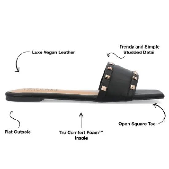 Journee Collection Womens Treena Tru Comfort Foam Slip On Slide Flat Sandals image {7}