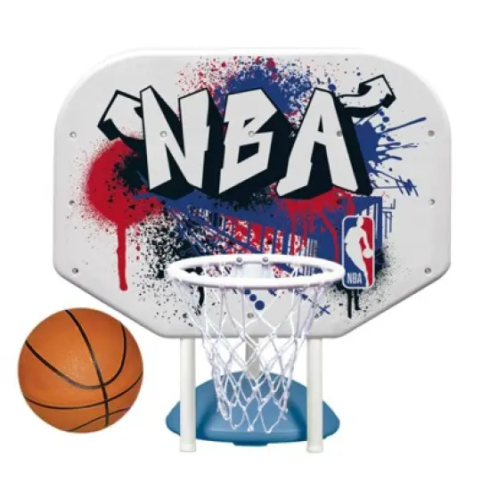 Poolmaster Graffiti Collection NBA Rebounder Poolside Hoop Set With Durable All-Weather Base image {6}