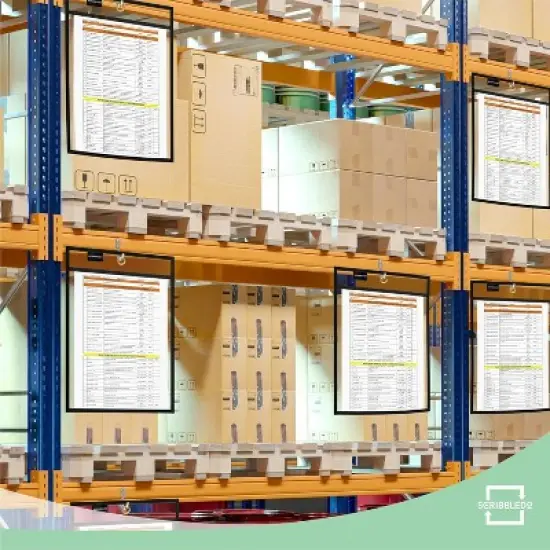 SCRIBBLEDO Black Dry Erase Pocket Sleeves Value Pack of 50 image {6}