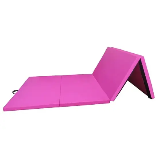 BalanceFrom Fitness GoGym 120x48in Extra Thick Anti Tear High Density All Purpose Aerobic Gymnastics Mat with Velcro Carrying Handles, Pink (6 Pack) image {2}