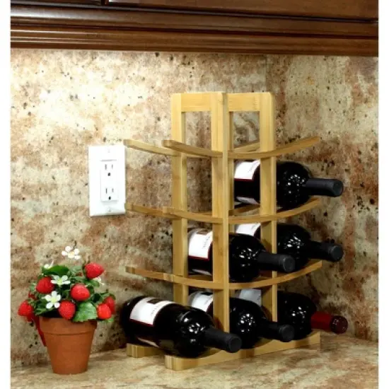 Oceanstar 12-Bottle Natural  Wine Rack image {7}