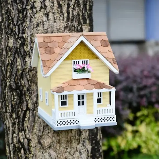 Vandue Outdoor Wooden Birdhouse - Golden Craftsman image {4}