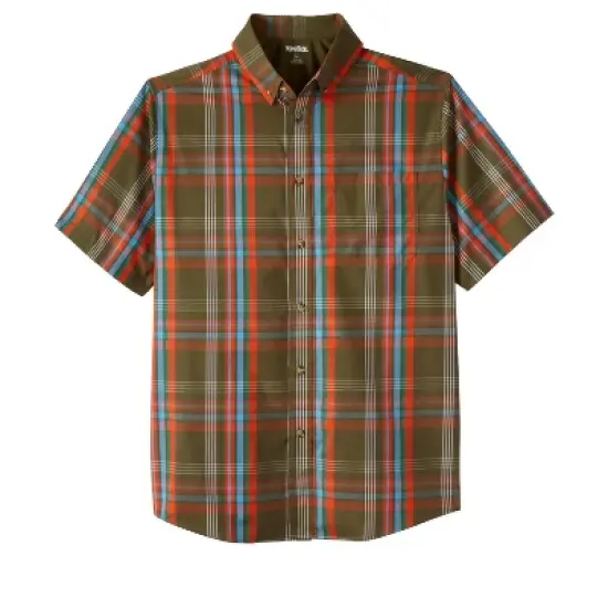 KingSize Men's Big & Tall Short Sleeve Wrinkle Resistant Sport Shirt image {18}