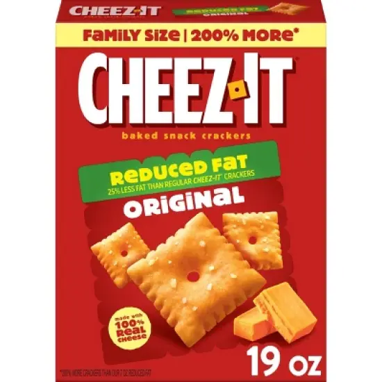Cheez-It Reduced Fat Original Baked Snack Crackers - 19oz image {12}