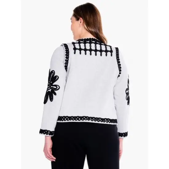 NIC + ZOE Romantic Soutache Knit Jacket image {2}