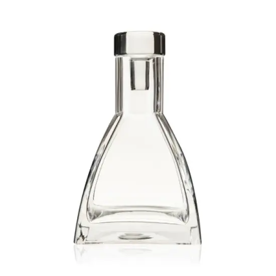 True Apex Decanter - Whiskey Liquor Decanter 26 Ounces, Hand Blown Barware with Crystal Stopper, Clear Finish image {8}