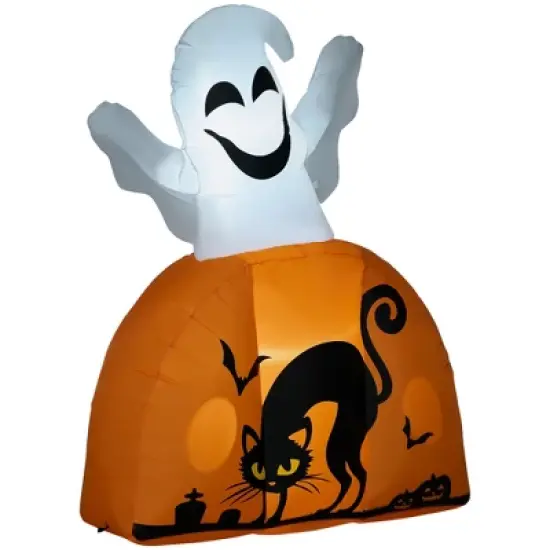 LOVSON 5-foot ghosts and pumpkins Halloween inflatable decorations with LED lights, suitable for gardens, lawns, parties, and holidays image {9}