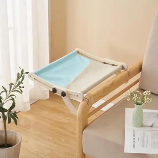 Cat Window Perch, Cat Window Hammock, Providing All-Around Sunbath Space Saving, Easy to Adjust Cat Bed for Windowsill, Bedside image {9}