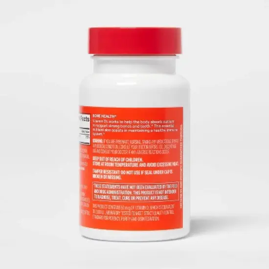 Vitamin D3 Dietary Supplement Softgels - up&up&trade; image {3}