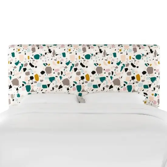 Olivia Upholstered Headboard Terrazzo Emerald Ochre - Cloth & Company image {8}