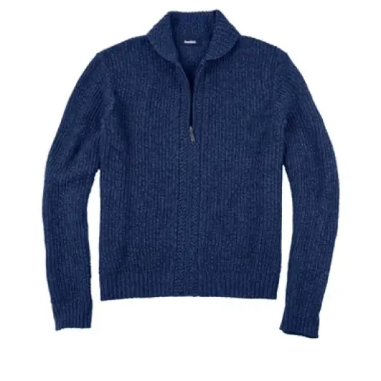 KingSize Men's Big & Tall Shaker Knit Zip-Front Cardigan image {6}