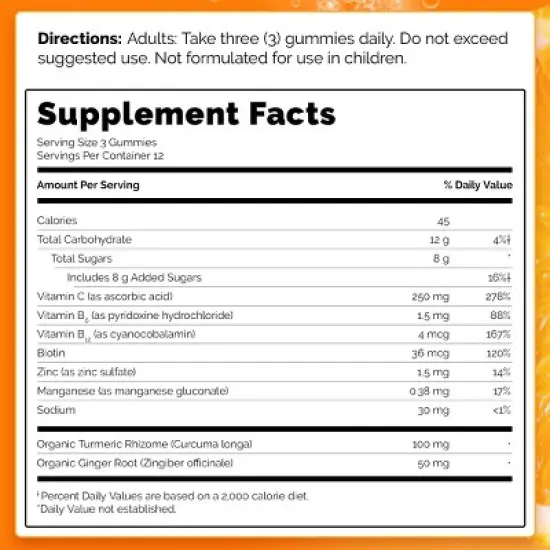 Emergen-C Turmeric & Ginger Gummy - 36ct image {7}