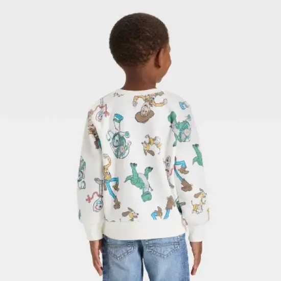 Toddler Boys' Disney Toy Story Fleece Sweatshirt - Off-White image {2}