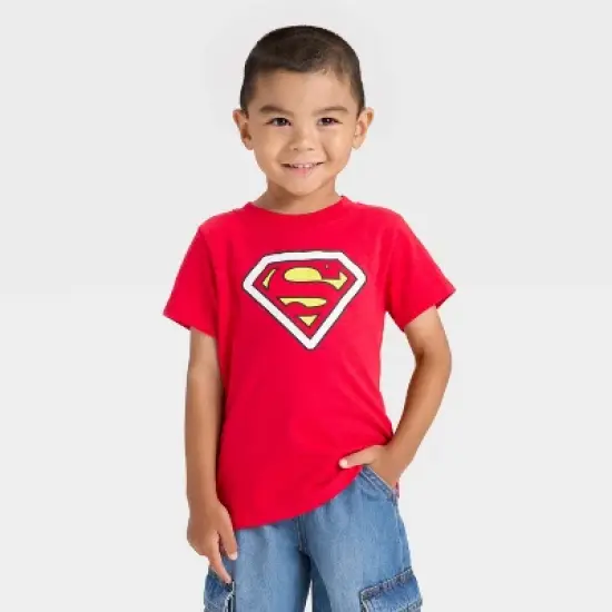 Toddler Boys' Superman Short Sleeve T-Shirt - Red image {4}