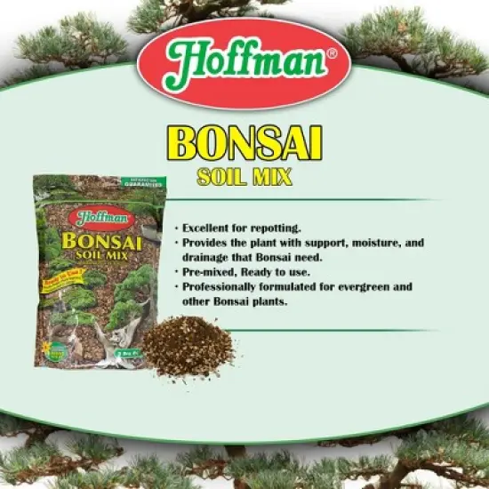 Hoffman Bonsai Soil Potting Mix to Provide Proper Support, Moisture, and Drainage, Ready To Use, 2qt image {2}