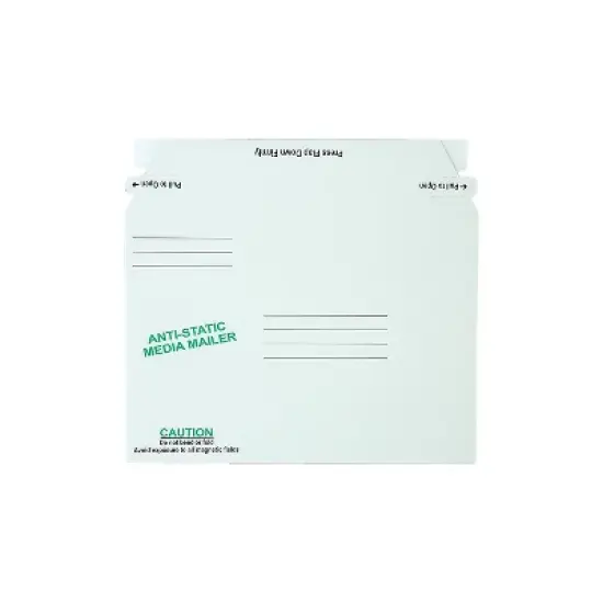 Quality Park Antistatic Fiberboard Disk Mailer 6 x 8 5/8 White Recycled 25/Box 64126 image {1}