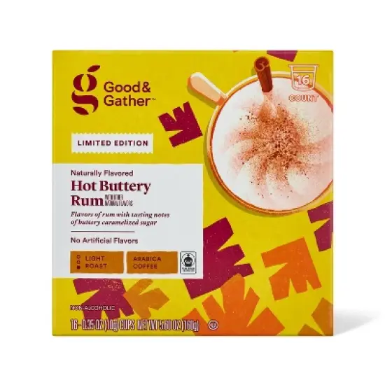 Hot Buttery Rum Light Roast Coffee - 16ct Single Serve Pod - Good & Gather&trade; image {4}