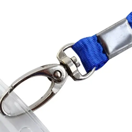 Unique Bargains Office Plastic Neck Strap Vertical ID Badge Card Holder Clear 2 Pcs image {4}