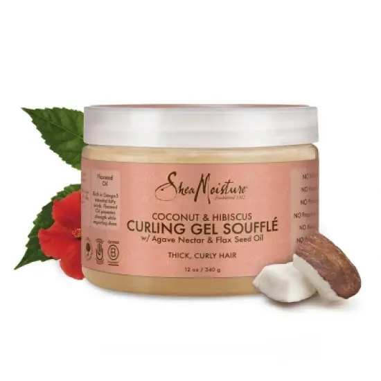 SheaMoisture Coconut and Hibiscus Curling Gel For Thick Curly Hair - 12oz image {3}