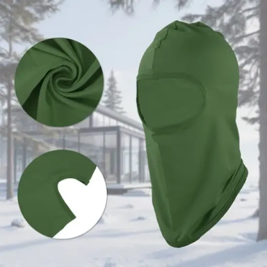 Unique Bargains Ice Silk Solid Color Balaclava Face Mask 1 Pc image {3}