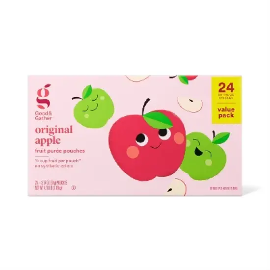 Original Apple Fruit Puree Pouches - 24ct - Good & Gather&trade; image {4}