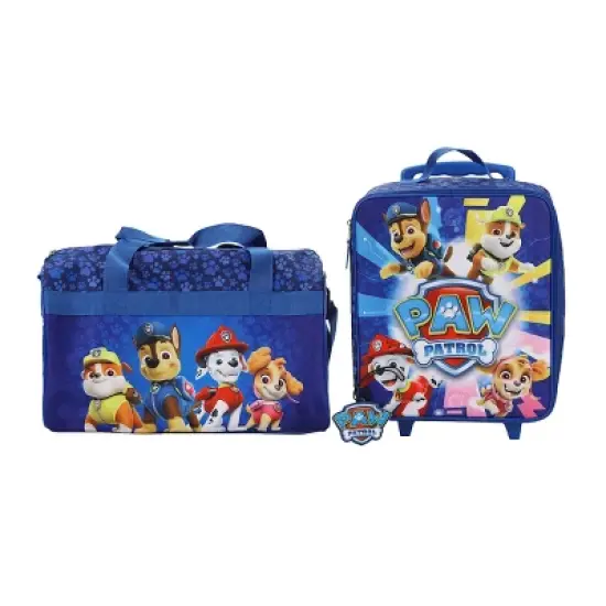 Paw Patrol Pups & Logo 3-Piece Youth Duffle Bag Travel Set With Pilot Case & Luggage Tag image {6}