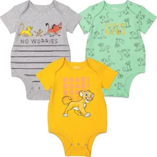 Disney The Lion King 3 Pack Short Sleeve Bodysuits  image {13}
