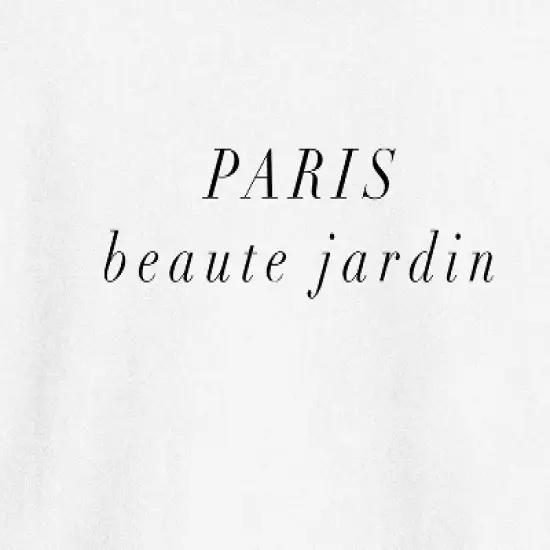 Paris Beaute Jardin Crew Neck Long Sleeve White Adult Sweatshirt image {1}