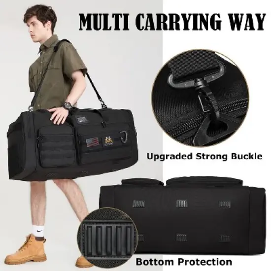 130L Extra Large Duffle Bag for Men, Heavy Duty Duffle Bag for Travel, Large Sports Gym Equipment Bag image {2}