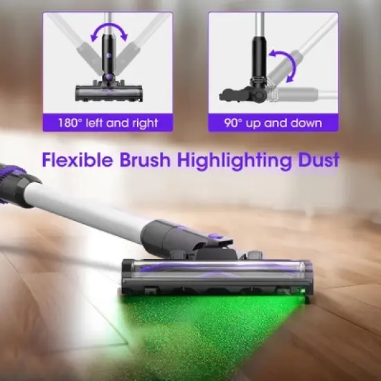 WHALL Cordless Stick Vacuum, 45min Runtime for Home & Carpet image {1}