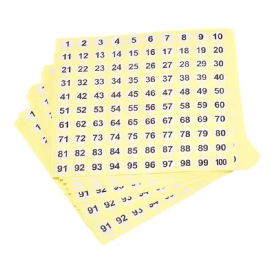 Unique Bargains Office Home Warehouse Self-Adhesive Number Stickers 15 Sheet image {4}