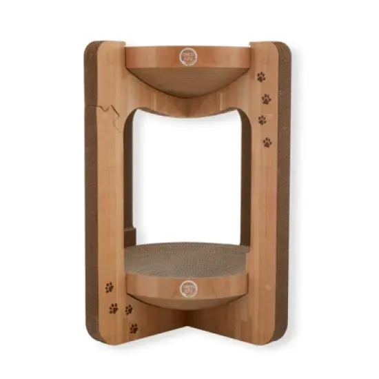 Necoichi Cozy Tower Cat Scratcher - Light Brown image {1}