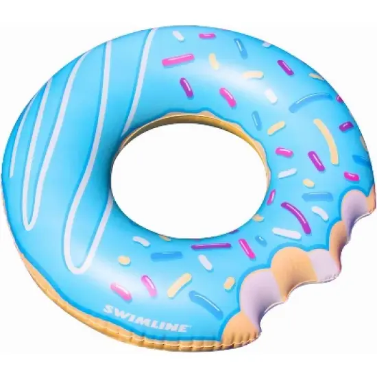 Swimline Inflatable Donut Swimming Pool Ring - 42" - Blue image {5}
