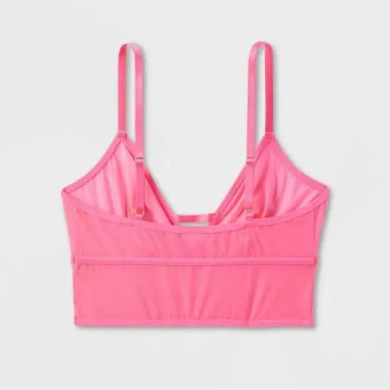 Women's Mesh Longline Bralette - Auden&trade; Pink image {1}