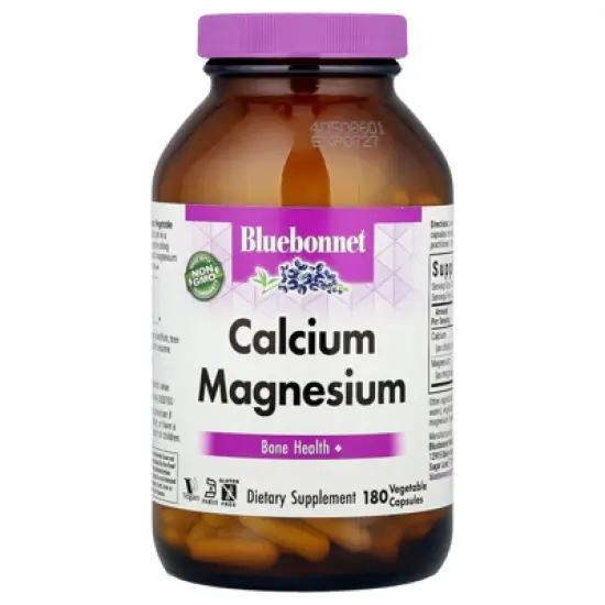Bluebonnet Nutrition Calcium Magnesium, 180 Vegetable Capsules image {4}