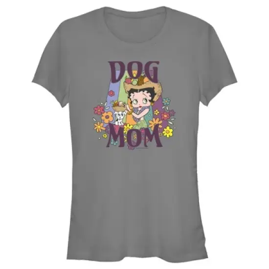 Junior's Betty Boop Floral Dog Mom T-Shirt image {3}
